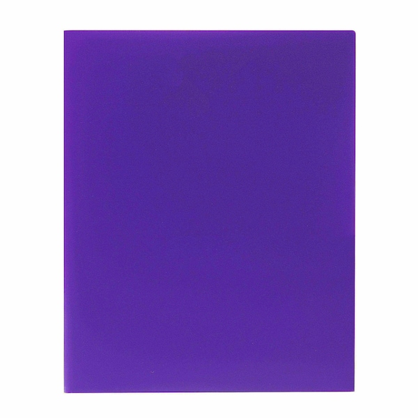 TwoPocket Heavyweight Poly Portfolio Folder, Purple Set Of 25 Folders, 25PK